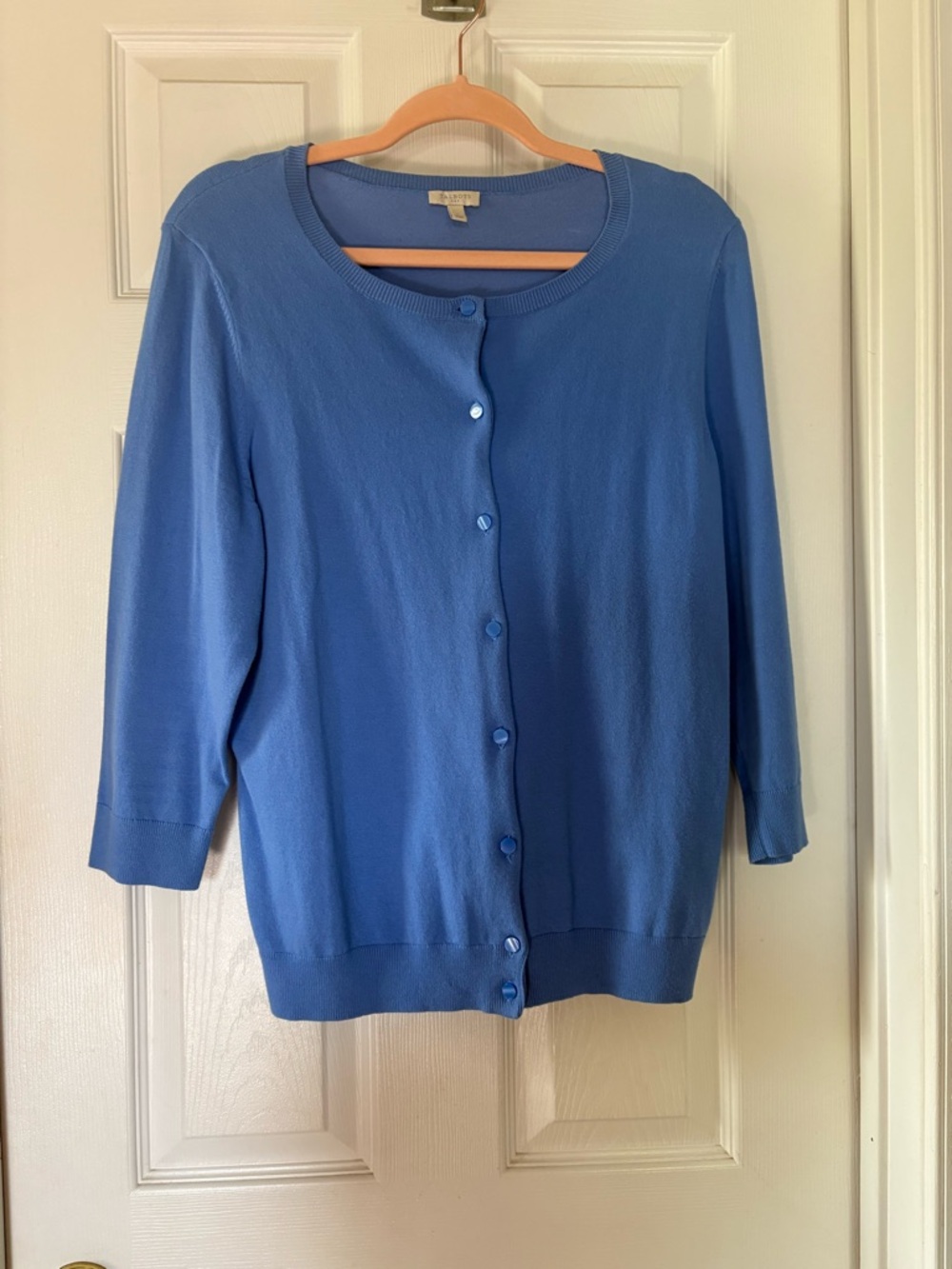 Classic Periwinkle Women's Button-Front Cardigan Sweater